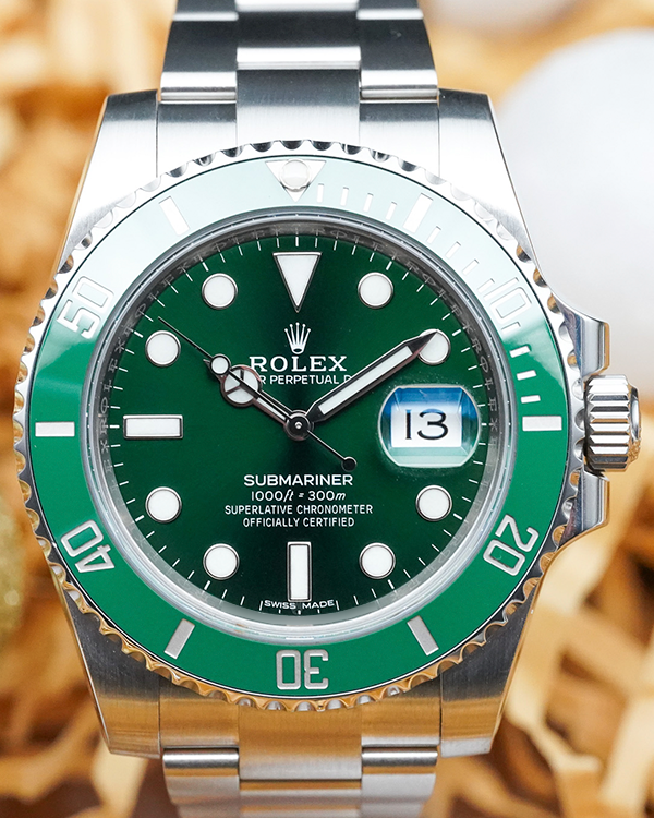 2017 Rolex Submariner Date “Hulk” 40MM Green Dial Oyster Bracelet (116610LV)