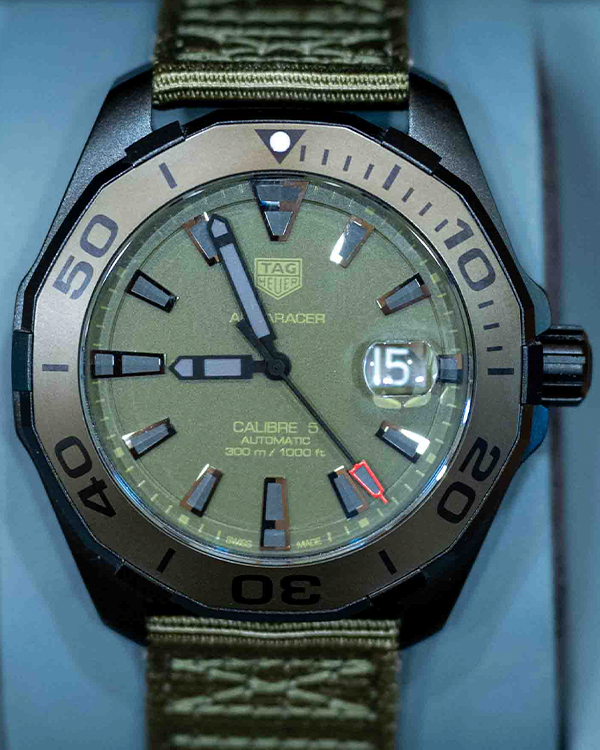 2021 TAG Heuer Aquaracer 43MM Titanium Green Dial (WAY208E.FC8222)