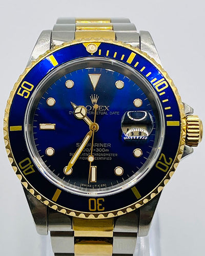 Rolex Submariner Date "Bluesy" 40MM Blue Dial Two-Tone Bracelet (16613)