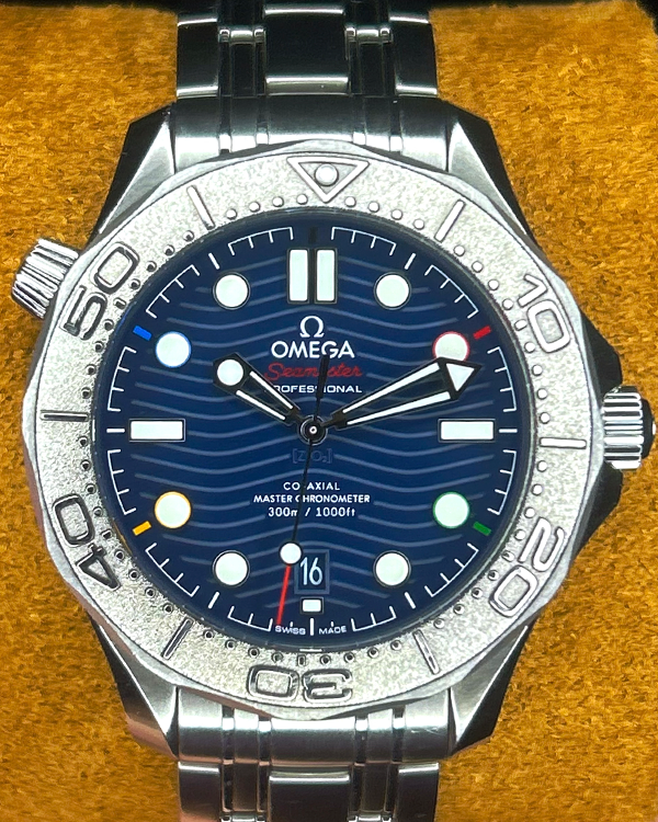 2021 Omega Seamaster Professional Diver 300M "Beijing 2022" 42MM Blue Dial Steel Bracelet (522.30.42.20.03.001)