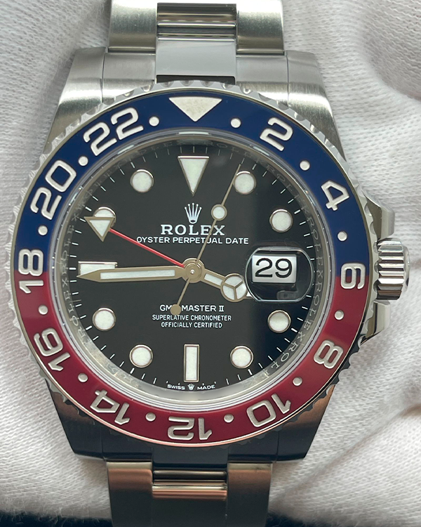 2022 Rolex GMT-Master II "Pepsi" 40MM Black Dial Oyster Bracelet (126710BLRO)