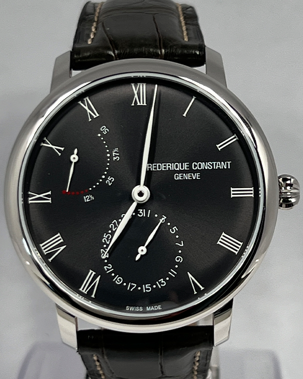 Frederique Constant Slimline 40MM Grey Dial Leather Strap (FC-723GR3S6)