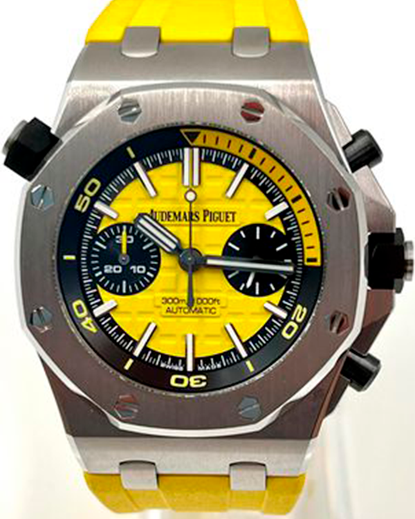 2016 Audemars Piguet Royal Oak Offshore Diver 42MM Yellow Dial Rubber Strap (26703ST)