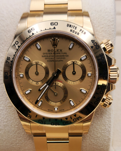 2023 Rolex Cosmograph Daytona 40MM Champagne Dial Yellow Gold Oyster Bracelet (116508)