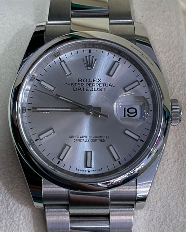 2022 Rolex Datejust 36MM Oystersteel Silver Dial (126200)