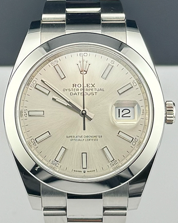 2020 Rolex Datejust 41MM Silver Dial Oyster Bracelet (126300)