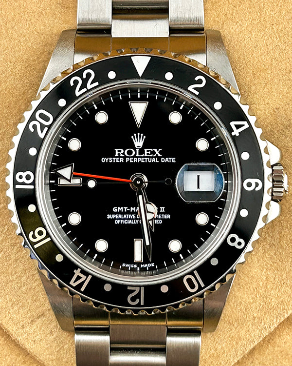 Rolex GMT-Master II 40MM Black Dial Oyster Bracelet (16710)