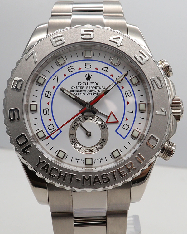 Rolex Yacht-Master II 44MM White Dial White Gold Oyster Bracelet (116689)