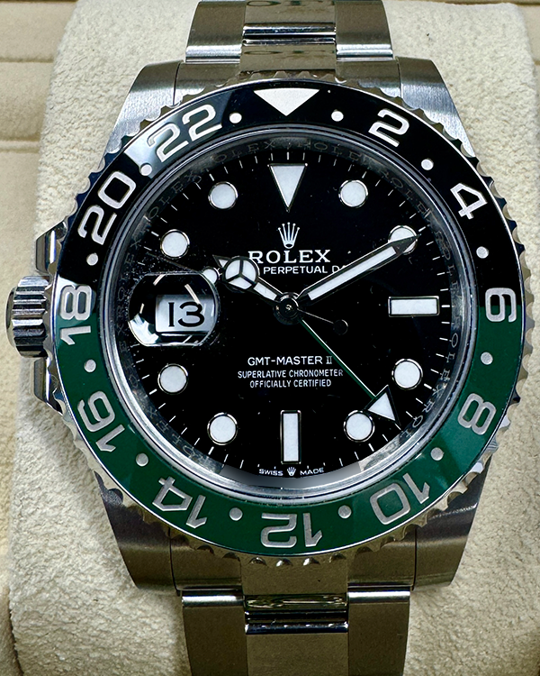 2023 Rolex GMT-Master II "Sprite" 40MM Black Dial Oystersteel Bracelet (126720VTNR)