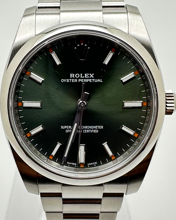 Rolex Oyster Perpetual 34 Oystersteel Green Dial (114200)