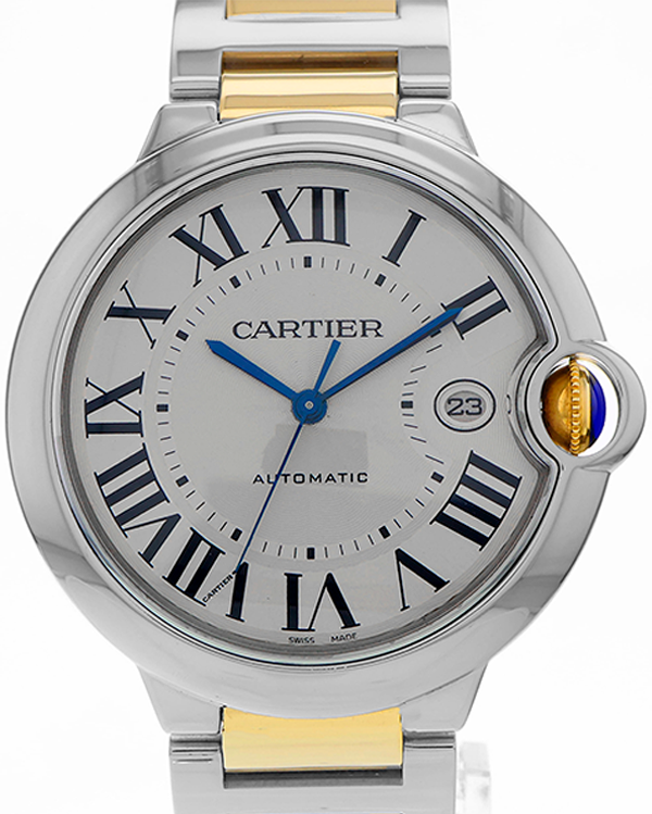 Cartier Ballon Bleu 42MM Silver Dial Two-Tone Bracelet (W69009Z3)