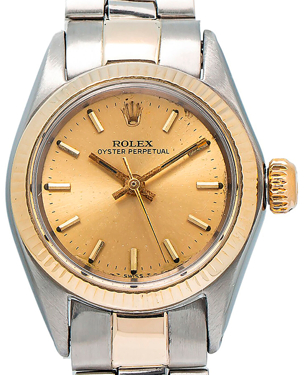 Rolex Oyster Perpetual 25MM Champagne Dial Two-Tone Bracelet (6619)