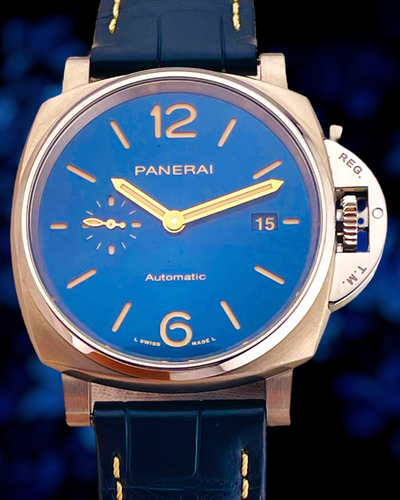 2021 Panerai Luminor Due 42MM Blue Dial Leather Strap (PAM00927)