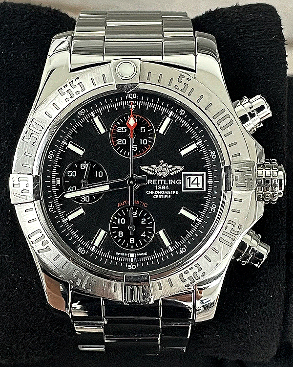 2018 Breitling Avenger II Chronogaph 43MM Black Dial Steel Bracelet (A13381)