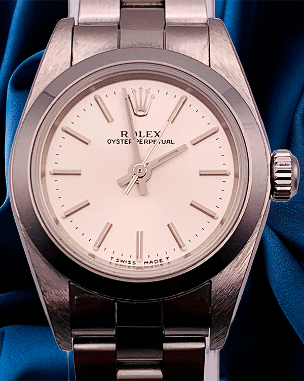 1999 Rolex Oyster Perpetual 24MM White Dial Oyster Bracelet (76080)