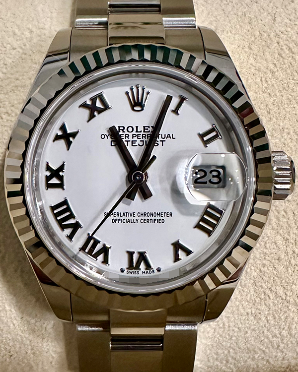 2024 Rolex Lady‑Datejust 28MM White Dial Oyster Bracelet (279174)