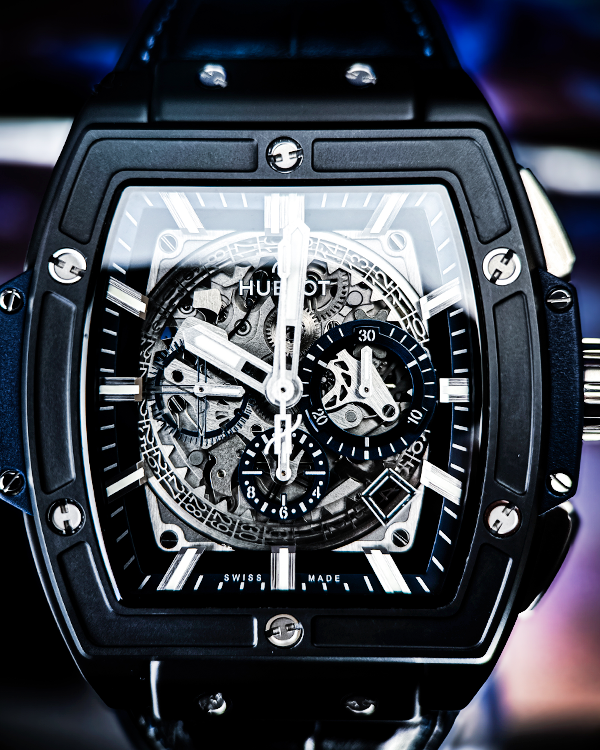 Hublot Spirit Of Big Bang 45MM Skeleton Dial Rubber-Leather Strap (601.CI.7170.LR)