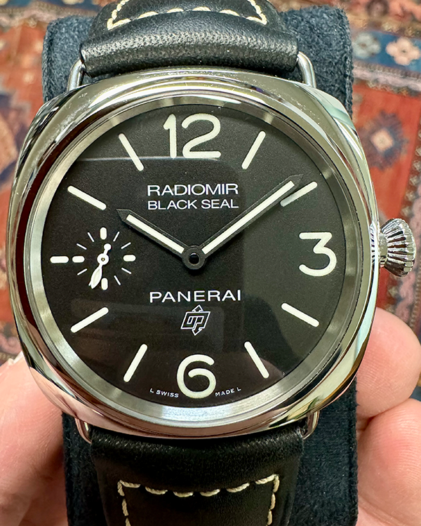 2024 Panerai Radiomir Black Seal Logo 45MM Black Dial Leather Strap (PAM00754)