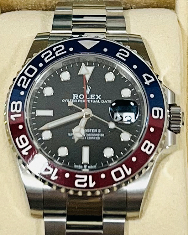 2022 Rolex GMT-Master II "Pepsi" 40MM Black Dial Oyster Bracelet (126710BLRO)