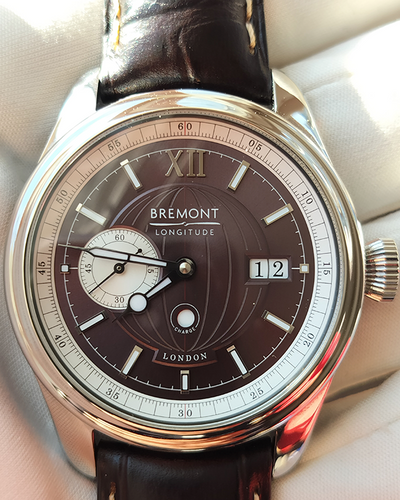 2023 Bremont Longitude L.E. 40MM Brown Dial Leather Strap (Longitude SS-R-S)