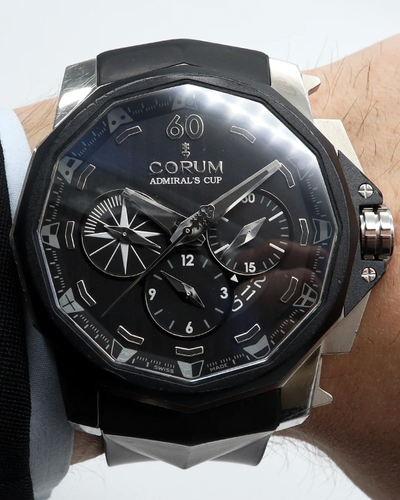 Corum Admiral's Cup Challenger 48MM Black Dial Rubber Strap (753.935.06/0371 AN52)