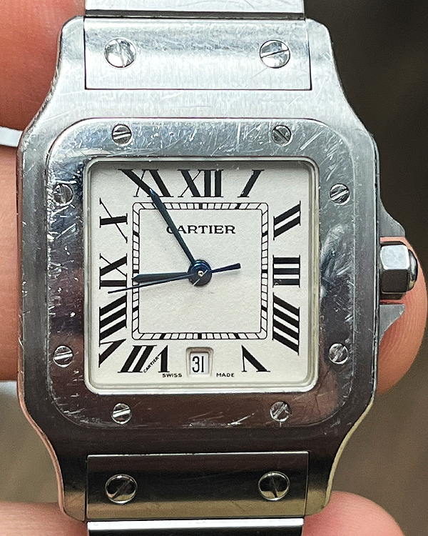 Cartier Santos Galbée De Cartier 29MM White Dial Steel Bracelet (1564)