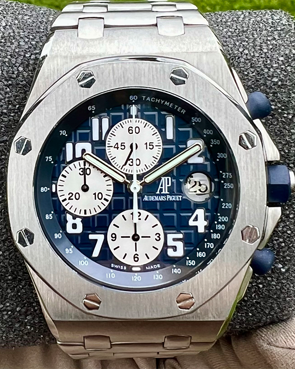 Audemars Piguet Royal Oak Offshore Chronograph 42MM Blue Dial Steel Bracelet (25721ST.OO.1000ST.09.A)