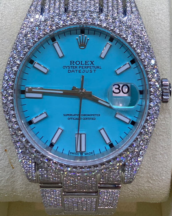 2021 Rolex Datejust 41MM Turquoise Dial Oyster Bracelet (126300)