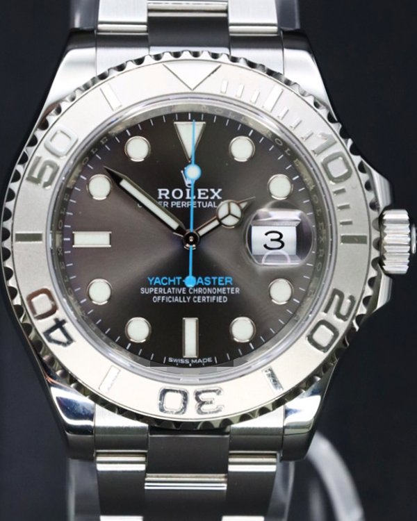 2019 Rolex Yacht-Master 40 Oystersteel and Platinum Rhodium Dial (116622)