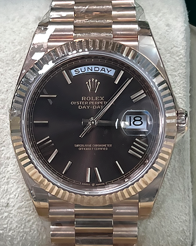 2021 Rolex Day-Date 40MM Chocolate Dial President Bracelet (228235)