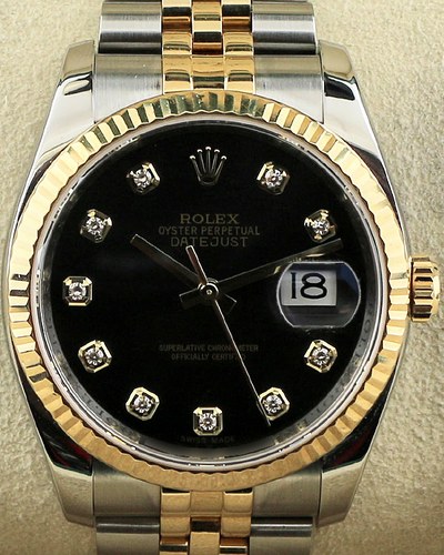 2017 Rolex Datejust 36MM Black Dial Two-Tone Jubilee Bracelet (116233)