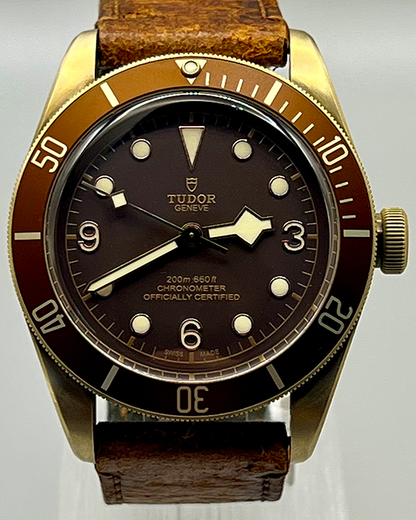 No Reserve - 2019 Tudor Heritage Black Bay 43MM Brown Dial Leather Strap (79250BM)