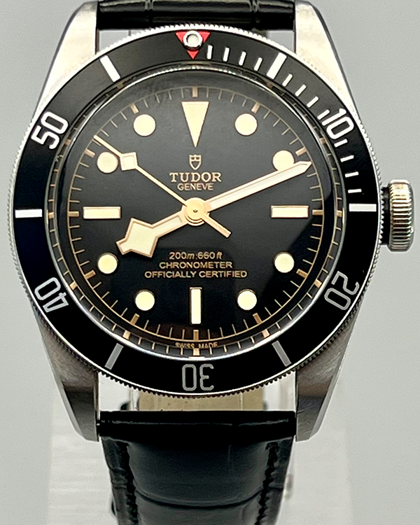 No Reserve - 2021 Tudor Black Bay 41MM Black Dial Leather Strap (79230N)