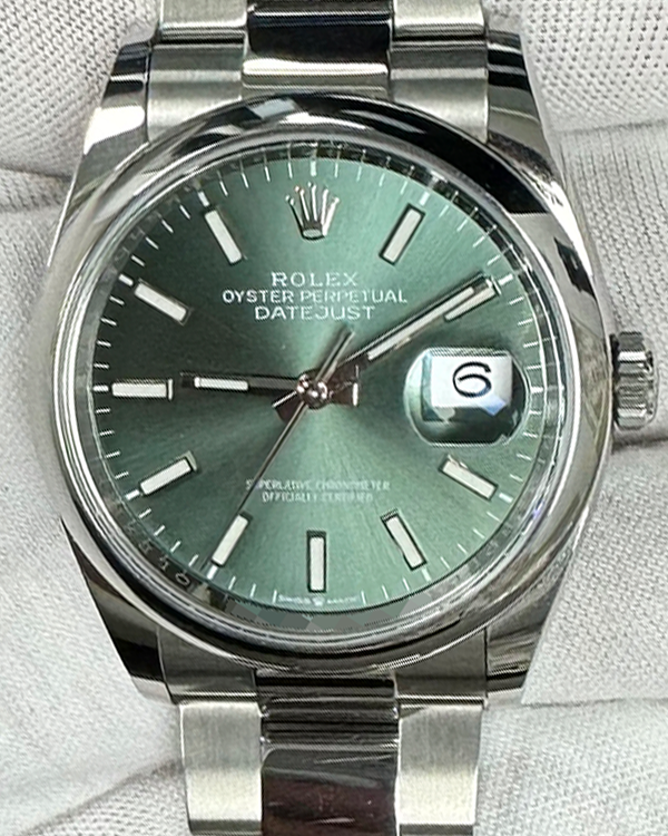 2022 Rolex Datejust 36MM Green Dial Oyster Braacelet (126200)