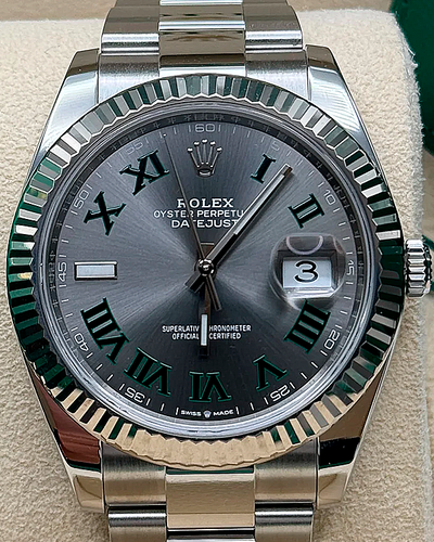 2022 Rolex Datejust "Wimbledon" 41MM Slate Dial Oyster Bracelet  (126334)