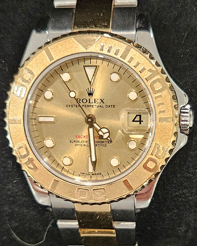 1999 (A serial) Rolex Yacht-Master 35MM Champagne Dial Two-Tone Oyster Bracelet (168623)