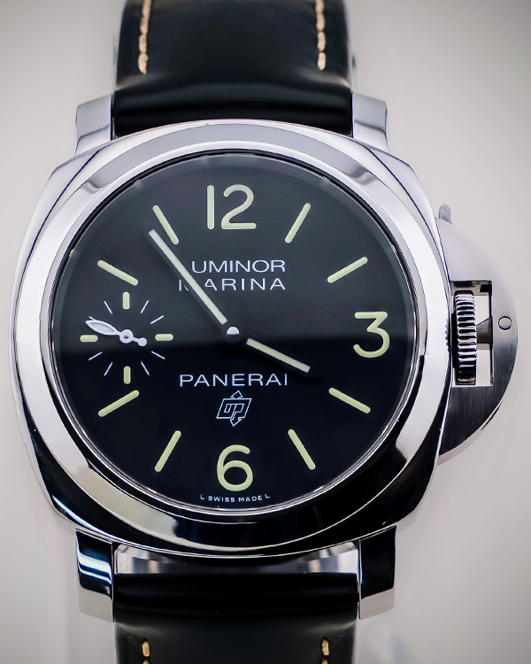 2019 Panerai Luminor Marina Logo 44MM Black Dial Leather Strap (PAM00776)