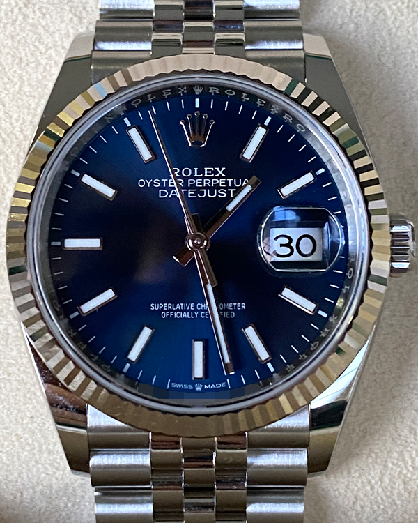 2024 Rolex Datejust 36MM Bright Blue Dial Jubilee Bracelet (126234)