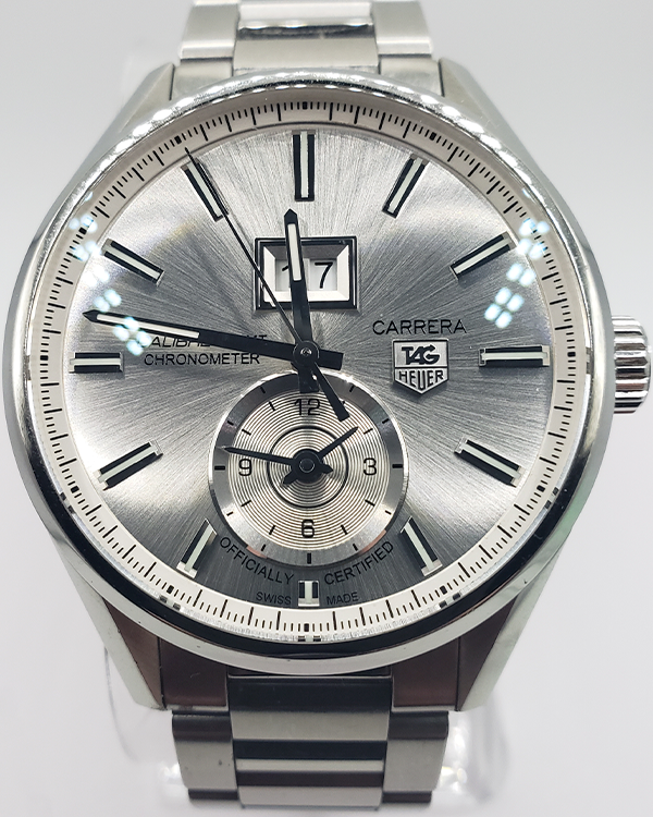 TAG Heuer Carrera Calibre 8 GMT 41MM Silver Dial Steel Bracelet (WAR5011.BA0723)