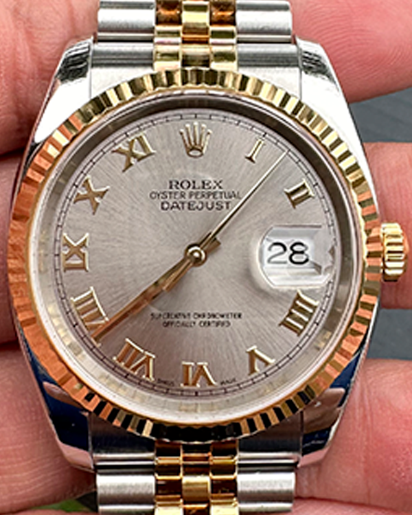 Rolex Datejust 36MM Silver Dial Two-Tone Jubilee Bracelet (116233)