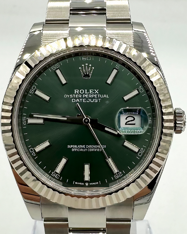 2023 Rolex Datejust 41MM Mint Green Dial Oyster Bracelet (126334)