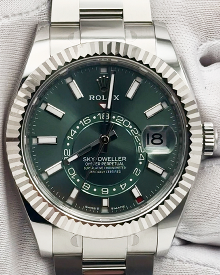 2024 Rolex Sky-Dweller 42MM Green Dial Oyster Bracelet (336934)