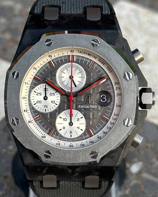 2011 Audemars Piguet Royal Oak Offshore Chronograph "Jarno Trulli" Limited Edition 42MM Grey Dial Textile Strap (26202AU)