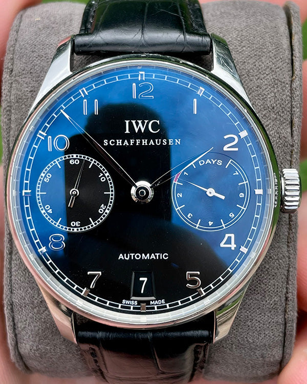 IWC Portuguese Automatic 42MM Steel Black Dial (IW500109)