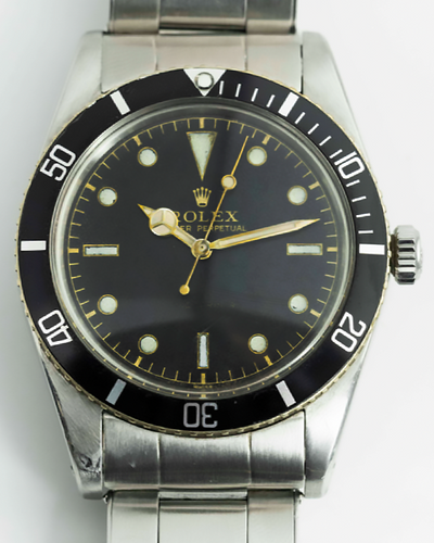 1957 (3.0 Serial) Rolex Submariner No-Date 37MM Black Dial Steel Bracelet (6536)