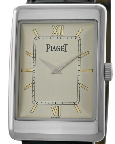 Piaget Protocole 24X35MM Silver Dial Leather Strap (9952)