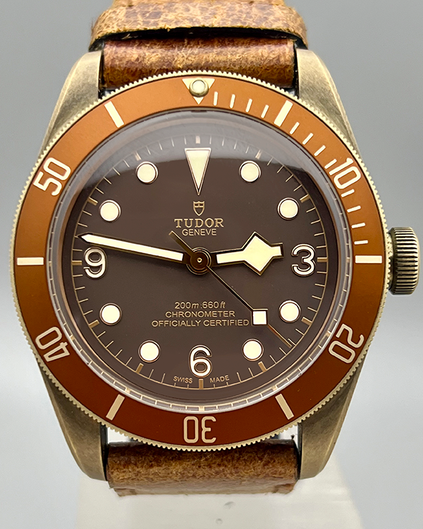 No Reserve- 2017 Tudor Heritage Black Bay Bronze 43MM Brown Dial Leather Strap (79250BM)