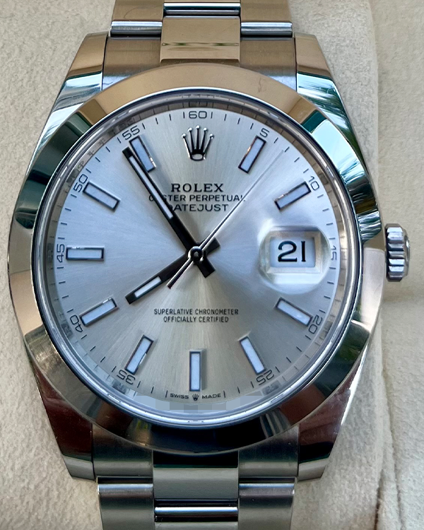 2022 Rolex Datejust 41MM Silver Dial Oyster Bracelet (126300)