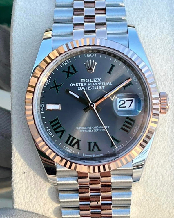 2023 Rolex Datejust 36 Jubilee Oystersteel/Everose Wimbledon Dial (126231)