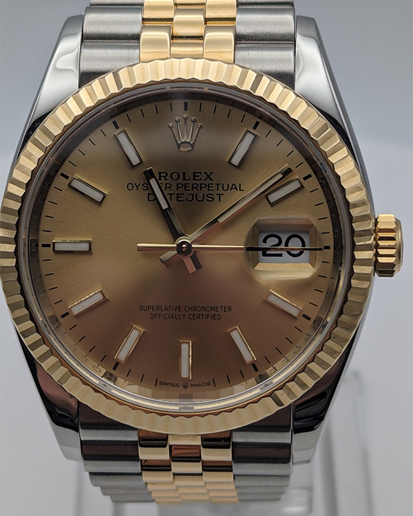 2021 Rolex Datejust 36MM Champagne Dial Two-Tone Jubilee Bracelet (126233)